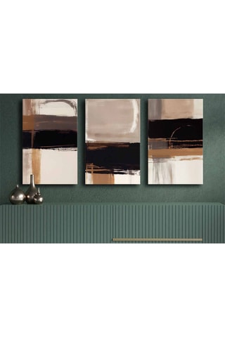 3-delige Grenenhouten Wanddecoratie - 45 x 70 cm 