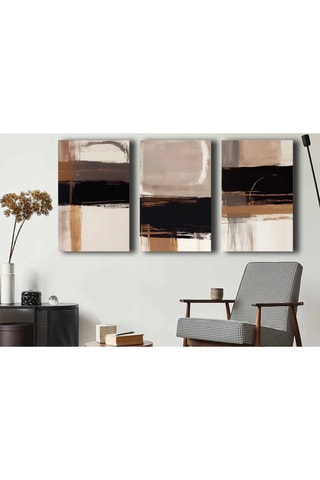3-delige Grenenhouten Wanddecoratie - 45 x 70 cm 