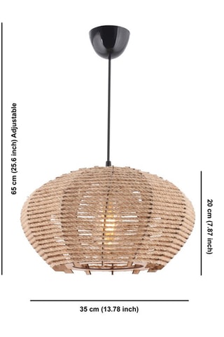 Houten Hanglamp - Naturel - 45 - 60 W