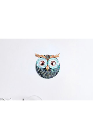 Wanddecoratie Owl 3 - Multicolor - 19 x 19 cm