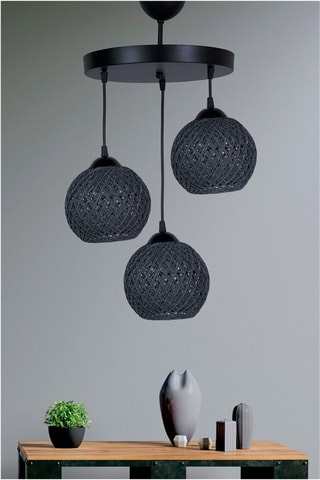 Hanglamp SP008 - Antraciet - 3 x 60 W