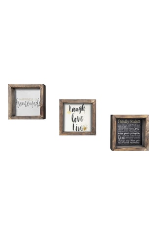 3 Wanddecoraties - 15 x 15 cm