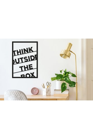 Décoration murale Think Outside The Box - 35 x 50 cm - Noir