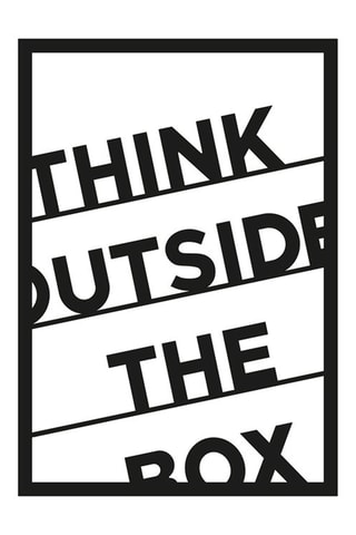 Décoration murale Think Outside The Box - 35 x 50 cm - Noir