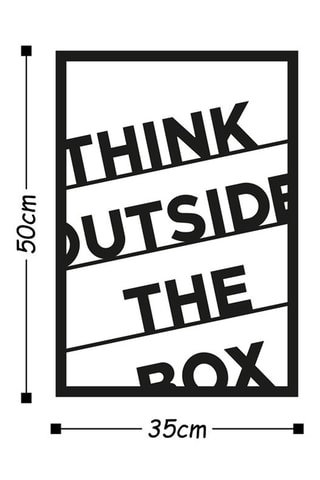 Décoration murale Think Outside The Box - 35 x 50 cm - Noir