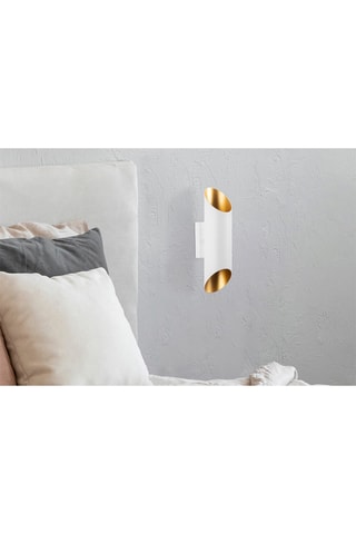 Wandlamp Cut - Wit en Goudkleurig - 2 x 10 W