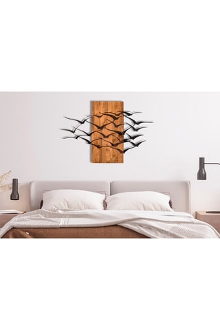 Décoration murale Migration - Noir et naturel - 58 x 32 cm