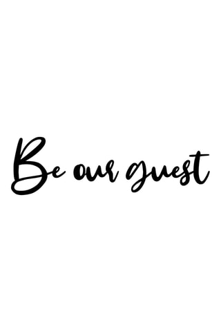 Decoração de parede Be Our Guest - 19 x 65 cm - Preto