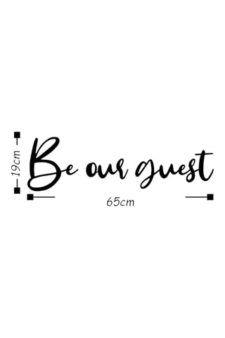 Decoração de parede Be Our Guest - 19 x 65 cm - Preto
