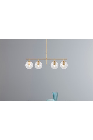Hanglamp Roe - Goudkleurig en Wit - 4 x 40 W