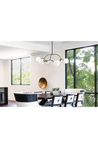 Hanglamp Kromozom - Zwart en Wit - 6 x 60 W