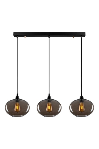 Hanglamp Smoked - Zwart - 3 x 40 W