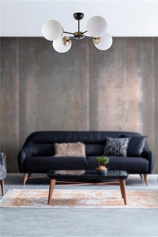 Plafondlamp Yeni Sahra - Bronskleurig - 4 x 60 W
