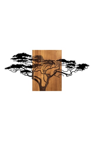 Décoration murale - 144 x 70 cm - Naturel et noir