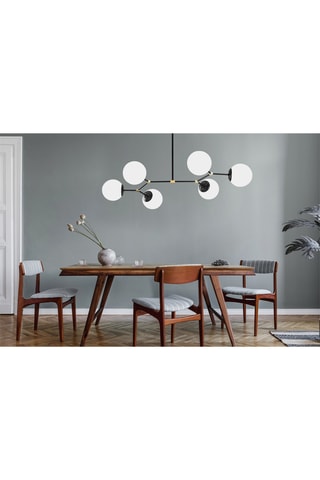 Hanglamp - Zwart - 6 x 100 W