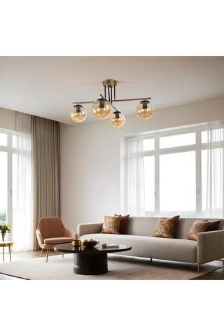 Hanglamp Oslo 4 - Goudkleurig - 4 x 60 W