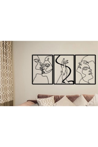 Wanddecoratie The Unity Of Love - 109 x 50 cm - Zwart