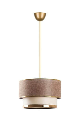 Hanglamp Cake - Beige en Goudkleurig - 60 W