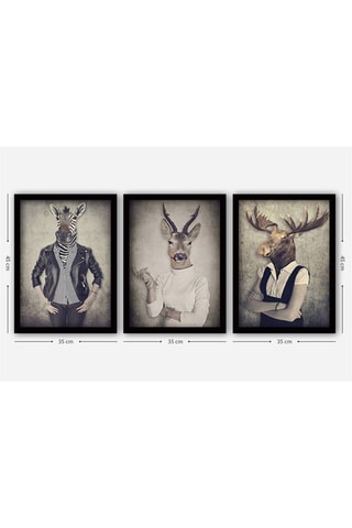 3 tableaux - 35 x 45 cm