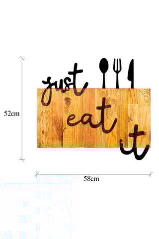 Houten Wanddecoratie 58 x 52 cm - Naturel en Zwart