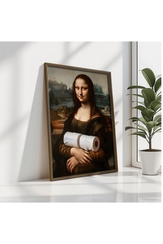 Tableau "La Joconde" Léonard de Vinci - 35 x 47 cm