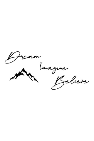 Décorations murales Dream Imagine Belive - 47 x 16/47 x 15/37 x 19/50 x 18,5 cm