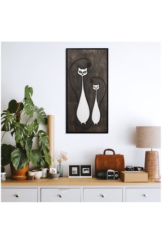 Tableau Cat Family - 29 x 59 cm