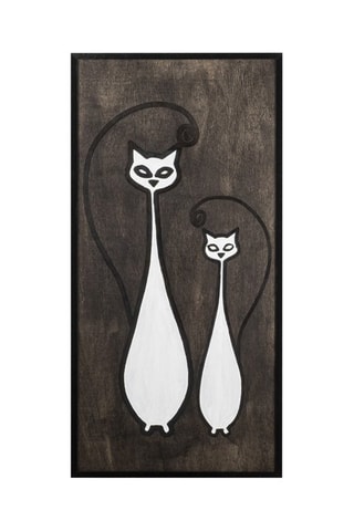 Tableau Cat Family - 29 x 59 cm