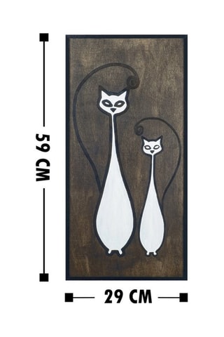 Tableau Cat Family - 29 x 59 cm