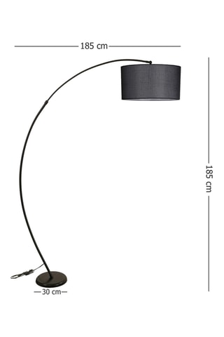 Staanlamp Misra - Zwart - 60 W - 85 - 185 cm