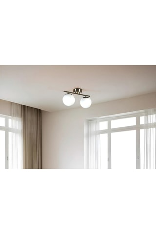 Plafondlamp Yeni Can 2 - Goudkleurig en Wit - 2 x 60 W