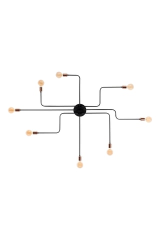 Plafondlamp Truva - Zwart - 8 x 100 W