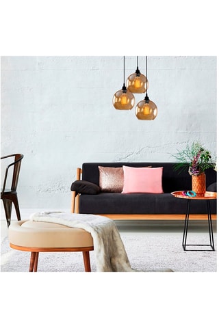 Hanglamp Gold - Zwart en Goudkleurig - 3 x 40 W