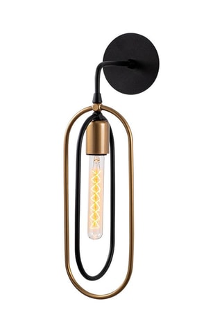 Wandlamp Cerco - Zwart en Goudkleurig - 40 W