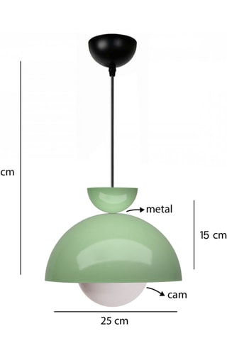 Hanglamp - Zeegroen - 40 W