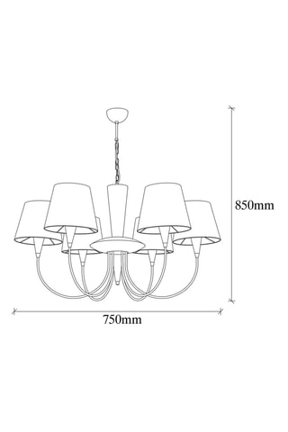 Hanglamp - Wit en Goudkleurig - 6 x 40 W