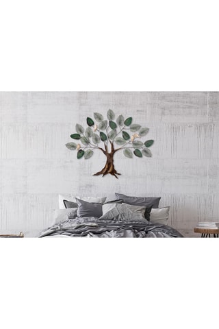 Wanddecoratie - 92 x 117 cm - Bruin en Groen