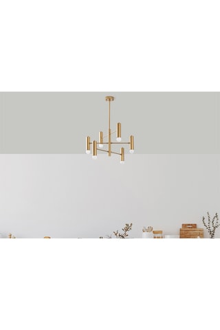 Hanglamp Gharib - Goudkleurig - 6 x 40 W