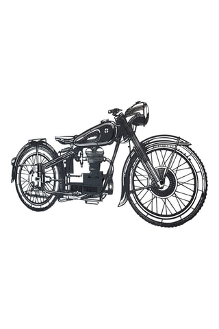 Wanddecoratie Cafe Racer - 100 x 47 cm - Zwart