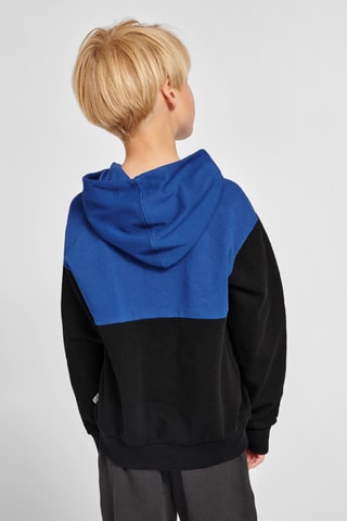 Sweat à capuche - Noir et bleu