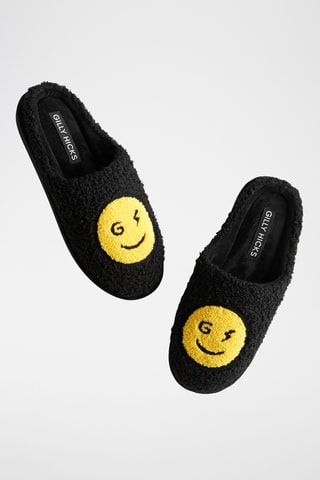 Gevoerde Pantoffels - Zwart