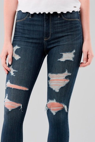 7/8 Jeans Slim Fit Donkerblauw