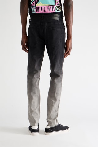Jeans met dip and dye - Zwart