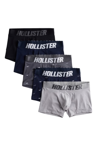 5 Boxers - Marineblauw, grijs en zwart