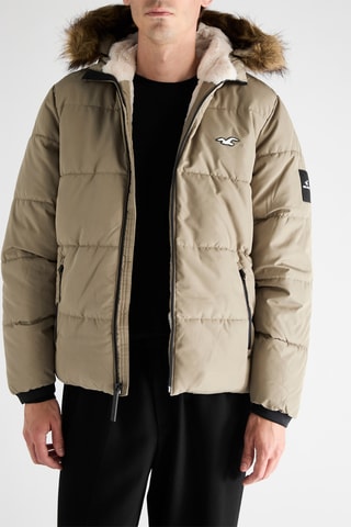 Gewatteerde Jas - Beige
