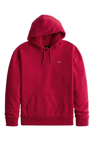 Fleece Sweater met Capuchon - Rood