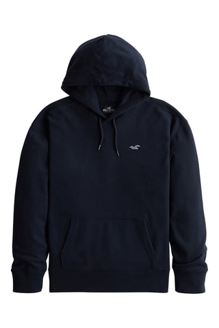 Fleece Sweater met Capuchon - Marineblauw