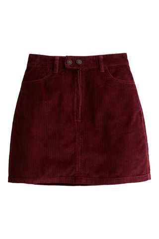 Velours Minirok Hoge Taille Bordeauxrood