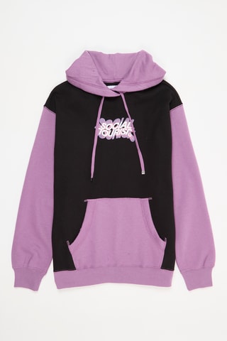 Sweater met Capuchon - Zwart en Paars