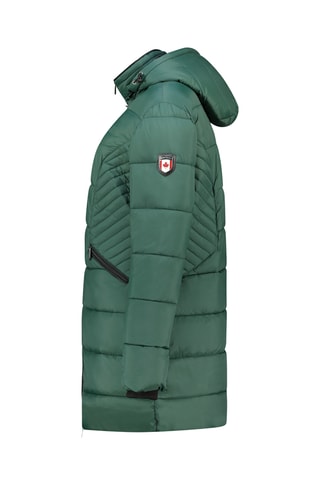 Doudoune longue à capuche Beeana - Vert foncé